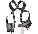Aker Leather FlatSider XR7 Shoulder Holster, Smith & Wesson M&P 40 Compact, Right Hand, Plain, Black, H107BPR-MP40C