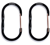 Barebones Wiregate Carabiner, Medium, 2 Pack, Black, STC-619