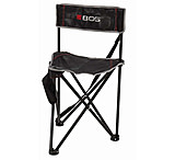 Bog-Pod Triple Play Chair, 3 Legs, Black, Steel Frame, Exterior Pocket, 1117130