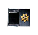 Image of Boston Leather Model 110 Book Style Badge Case With Oversized Id Window
