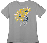Image of Browning Bg Women's T-shirt Daisies Small Fitted Silver<
