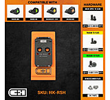 C&amp;H Precision Weapons HK VP9 Optics Ready MIL/LEO Adapter Plate, Trijicon RMR/SRO, HOLOSUN 407C, 507C, 508T, Black, HK-RSH