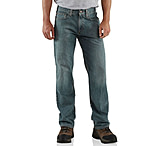 Image of Carhartt Straight Leg Relaxed Fit Jean - Men's-Light Weathered Blue-36 Waist-Regular Inseam