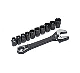 Image of Crescent Pass-Thru X6 Adjustable Wrench and Spline Socket Set
