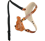 DeSantis C.E.O. Shoulder Rig Leather Holsters, Glock 17, 19, 22, 23, 26, 27, 36, 19X, 45, Left Hand, Plain, Tan, 11ZTBB2Z0