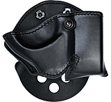 DeSantis Double Play Cuff and Mag Leather Case, Glock 19/23, H&amp;K USP 9mm/40cal, P2000, Para P13, P14, Right Hand, Plain, Black, A15SAJJZ0