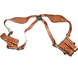 DeSantis New York Undercover Rig Shoulder Leather Holsters, SIG Sauer P320 and P250 Full SIze and Compact w/ or w/o Romeo1 Reflex Sights and P320-M17, Left Hand, Plain, Tan, 11DTB7HJ0
