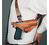 Image of DeSantis Right Hand Tan New York Undercover Shoulder Holster w/ Double Mag Pouch 11DTA21G0 - BROWNING P35