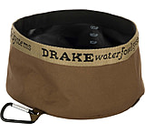 Drake Waterfowl GD8100BRN Travel Food & Water Bowl Gun Dog Brown 600D Polyester