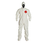 Image of DuPont Tychem 4000 Coveralls w/Standard Hood and Attached Socks, Taped Seams