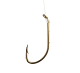 Image of Eagle Claw Baitholder Snelled Hook, Offset, Down Eye, 2 Slices, Medium Wire