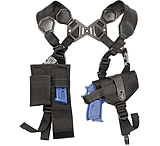 Elite Survival Systems Mod/Ambi Shoulder Holster System Size 5 Horizontal Holster, Single Harness and Tie-down, Black, MASH5-B