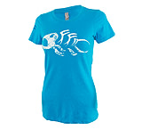 Fin-Finder Women's Gaff Tee, Blue, Small, 81345