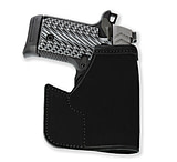 Galco Pocket Pro Leather Holster, Beretta BU9 Nano/Ruger LC9/Kel-Tec P-11/SCCY CPX-2/Glock 43/Kahr Arms PM9/Kahr Arms MK9/Kahr Arms PM40/Kahr Arms MK40, Ambidextrous, Plain, Black, PRO800B
