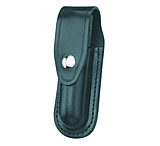 Gould & Goodrich Small Flashlight Case w/Flap, Brass Hardware, Black, B672-2BR