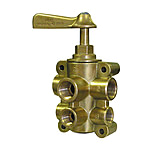 Image of GROCO 6-Port NPT Bronze Fuel Valve 1/2" Main