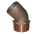 Image of GROCO 3/4" NPT Bronze 45 Degree Pipe to 3/4" Hose