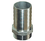 Image of GROCO 1-1/2"" NPT x 1-1/2" ID Stainless Steel Pipe to Hose Straight Fitting