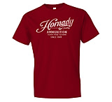 Image of Hornady Gear 31872 Vintage Script Red Cotton Semi-Fitted Medium