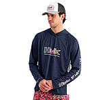 HUK Performance Fishing Pursuit Americana Fill Hoodie - Men's, Naval Academy, 3XL, H1200754-413-XXXL