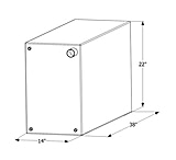 Image of Icon Fresh Water Tank With 1/2in.Ftp And 1-1/4" Filler Wt2453, 38in x 14in x 22"