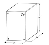 Image of Icon Fresh Water Tank With 1/2in.Ftp And 1-1/4" Filler Wt2454, 24in x 12in x 18"