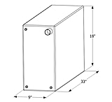 Image of Icon Fresh Water Tank With 1/2in.Ftp And 1-1/4" Filler Wt2455, 33in x 9in x 18"