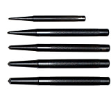 Image of Kexuan Hole Center Punch Kit Set for Steel and Wood 1/16in, 1/8in, 5/32in, 3/16in, 1/4in Diameters, 5 Pieces