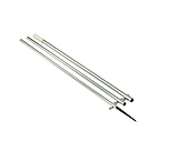 Image of Lee's Tackle 16ft Bright Silver Pole w/ Black Spike Step Tube 1 3/8in