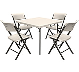 Image of Lifetime Products Light Commercial 37in Fold-In-Half Table and 4 Chairs Set