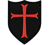 Image of Merica Life Knights Templar Cross Black &amp; Red Patch