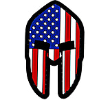 Image of Merica Life Spartan Helmet US Flag PVC Patch