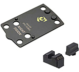 Night Fision Holosun EPS Carry Adapter Plate, Glock Mos + Blacked Out Sights Combo, Black, GLK-OPBS-EPSC-43X-ZXZX