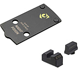 Night Fision Holosun 507k Adapter Plate, Glock Mos + Blacked Out Sights Combo, Black, GLK-OPBS-507K-43X-ZXZX