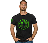 Image of Nine Line Apparel Neon Flag Men's T-shirt Black 2x-large