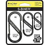 Nite Ize S-Biner Versatile Carry Biners - 3 Pack, Black SB234-03-01