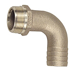 Image of Perko 1-1/4" Pipe to Hose Adapter 90 Degree Bronze