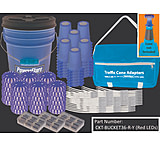 Image of Powerflare 36-Position Cone Adapter Kit with 36-Pack Bucket of Magnetic PowerFlare Lights