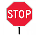 Image of Pro-Line Traffic Safety Paddle Sign 18"-stop-reflect