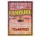 Image of River's Edge Sign 12"x17" "welcome To Our Campfire"