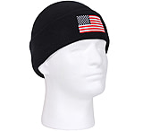 Rothco US Flag Embroidered Watch Cap, Black, 5430