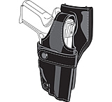 Image of Safariland 0705 Duty Holster, SSIII Low-Ride, Level III Retention - Hi Gloss Black, Right Hand 0705-75-91