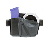 Image of Safariland 573 Concealment Magazine Holder, Paddle, Single w/Cuff Pouch - Plain Black, Left Hand 573-383-22