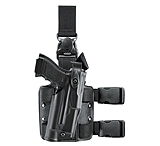 Image of Safariland 6305 ALS Tactical Holster w/ Quick Release Leg Harness - STX Tactical Black, Right Hand 6305-320-131