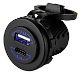 Image of Sea-Dog Round Dual USB &amp; USB-C Power Socket