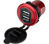 Image of Sea-Dog Round Red Dual USB Charger w/1 Quick Charge Port +