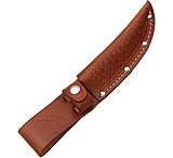 Image of Sheath Fixed Knife Sheath, Brown Basketweave Leather