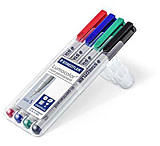 Image of Staedtler Lumocolor Non-Permanent Superfine Pen Pack - 4 Colors w/ Stand-Up Box