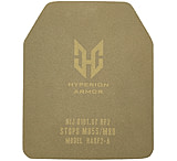 HYPERION Level III+ Ceramic Armor Plate, Shooters Cut, Ceramic, 10x12, One Size, HARF2-A