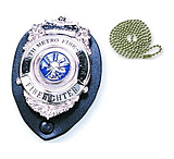 Image of Strong Leather Clip On Badge Holder - Circle